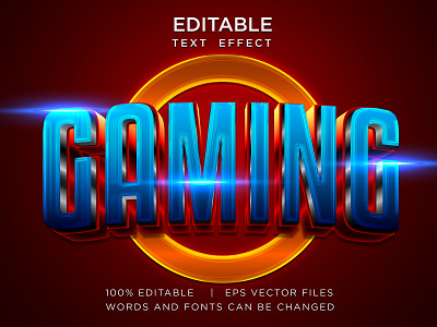 gaming esport logo editable text effect