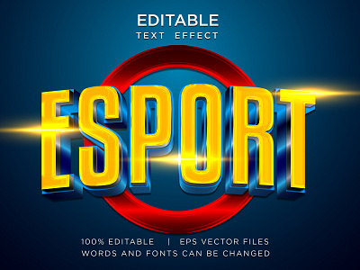 gaming esport logo editable text effect