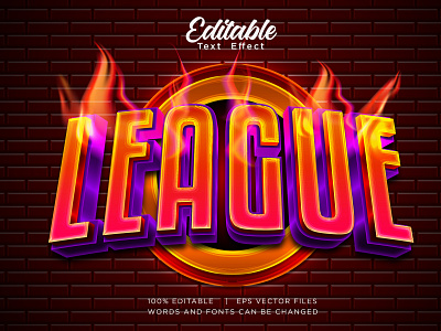sport league word editable text effect with fire background design editable effect effects fire flame font game glow graphic design headline illustration league light logo sport style template title