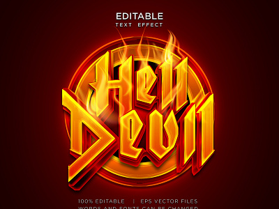hell devil word editable text effect with fire effect background bbq design devil editable effect effects fire flame font food graphic design grill hell hot logo style template text effect vector