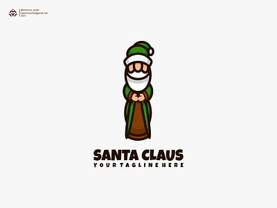 Santa claus animation design graphic design icon illustration lineart logo santa claus skeet vector