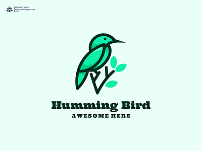 Humming Bird america bird brand identity design dubait florida graphic design humming icon illustration lineart logo mexico texas usa vector