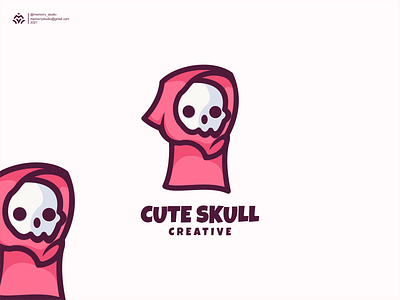 CUTE SKULL america branding cute design dubai graphic design icon illustration kuwait landon lineart logo simbol skull texas usa vector