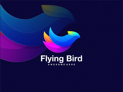 Flying Bird bird brand branding color design dubai flying graphic design icon identity illustration lineart logo modern motion graphics nyc tecnology usa vector