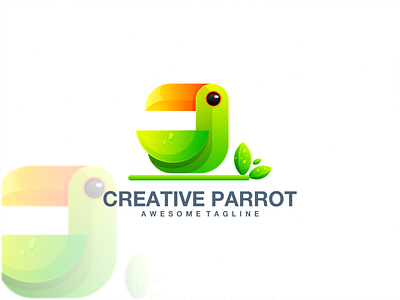 Creative Parrot branding color colorful design dubai graphic design icon illustration lineart logo modern nyc parrot simbol tecnology usa vector