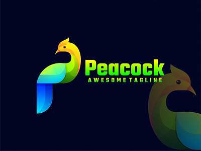 PEACOCK branding color colorful design dubai graphic design icon illustration lineart logo modern motion graphics nyc peacock simbol tecnology usa vector