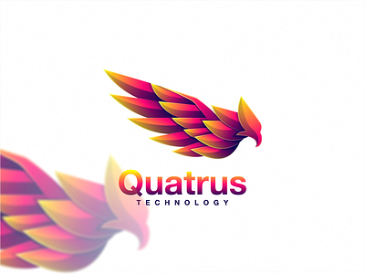 Quatrus eagle animal branding color colorful design dubai eagle graphic design icon illustration lineart logo modern motion graphics nyc tecnology usa vector