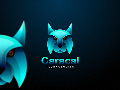 Animaal color animal branding caracal design dubai graphic design icon illustration lineart logo modern nyc simbol technology usa vector