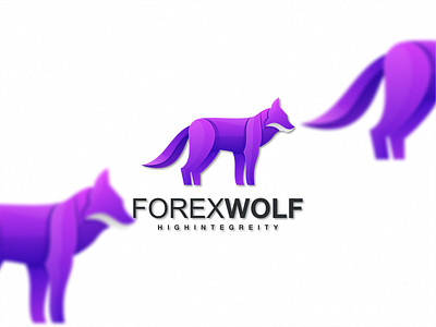 Forexwolf animal branding color design graphic design icon illustration lineart logo vector wolf