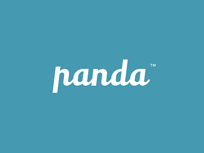 Panda cursive custom logo logotype panda type typography