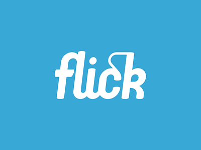 Flick cursive custom flick logo logotype simply text type typography