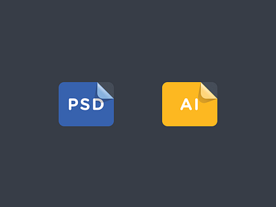FREE - File Stickers ai blue create download file files filetypes free icon icons orange psd stickers