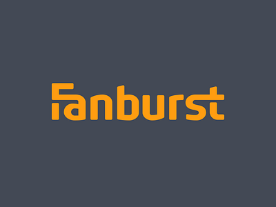 Fanburst logo custom fanburst logo logotype mark orange shadow type typography