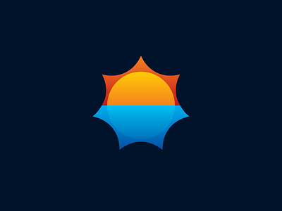 Sunset logo ocean sea sun sunset water