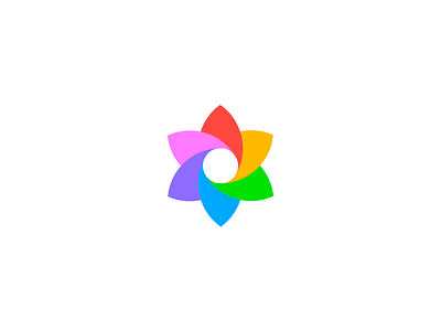 Color Flower circle color flower logo petals rainbow wheel
