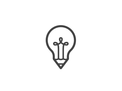 Final logo bulb icon idea light