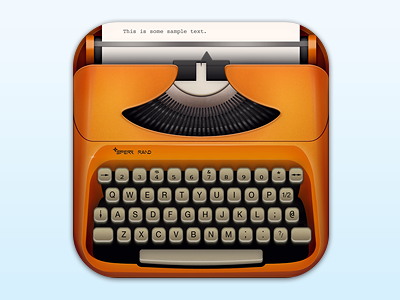 Typewriter app appstore icon machine olivetti sketch store type typewriter writer writing