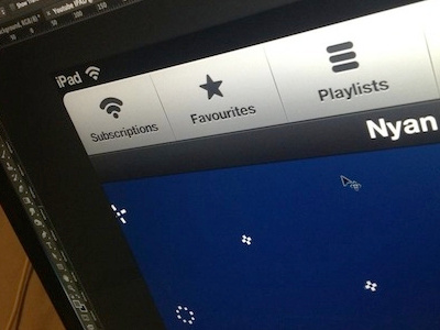 iPad app corner app favourites ipad nyan playlists subscriptions ui