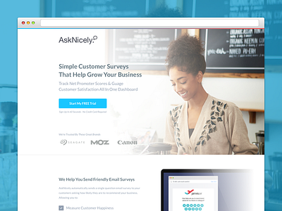 AskNicely Landing Page