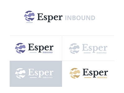 Esper Inbound ball branding crystal fortune future logo smoke telling typography