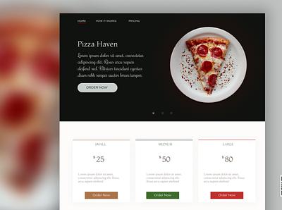 Pizza Haven Landing Page landing page ui