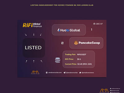 Blockchain Project Listing Announcement for Rikkei Finance ama blockchain crypto infographics rekkei web3