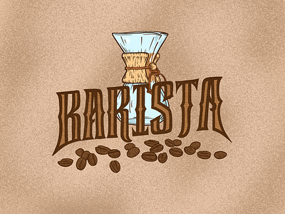 Barista Sticker barista coffee drawing illustration pourover procreate procreateart sketch