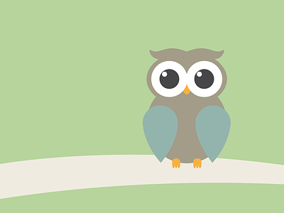 Owl illustration character clean illustration kids minimal owl simple