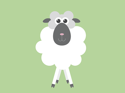Sheep clean illustration kids lamb minimal sheep