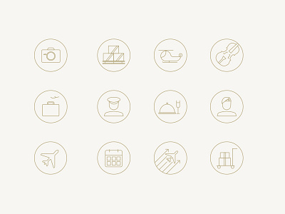 Aviation website icons