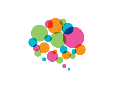 Mental Health Logo abstract brain branding bright logo thought bubble