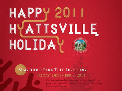 Happy Hyattsville Holiday design holiday illustration poster type
