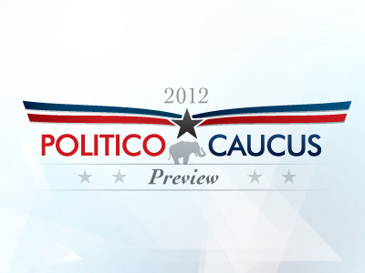 2012 Politico Caucus Event branding design illustration logo politics typography