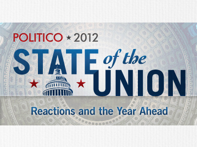 POLITICO's 2012 State of the Union Coverage branding design illustration logo politics typography