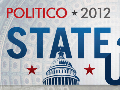 Detail: POLITICO's 2012 State of the Union Coverage branding design illustration logo politics typography
