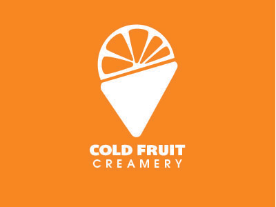 Cold Fruit Creamery brand fruit ice cream logo