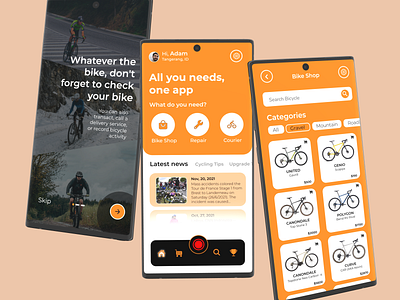 Bicycle Shop App android animation app bicycle bicycleapp bike bikeapp branding design design app ios lightmode logo ui uiapp uimobile uiux ux uxapp uxmobile