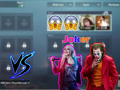 Joker Youtube Thumbnail PUBG app branding design graphic design icon illustration logo typography ui ux vector