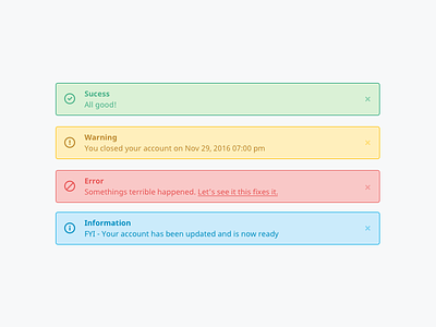 Alert / Error Messages alert alert box alert message error message info message success message user experience user interface warning message