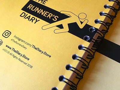 The Runner’s Diary graphic design notebook print