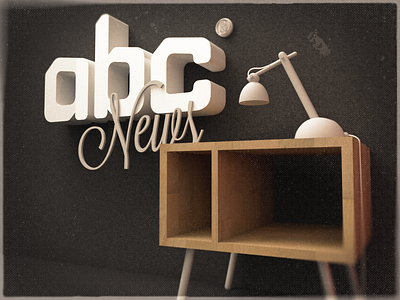 Abc News 3d modelling typography