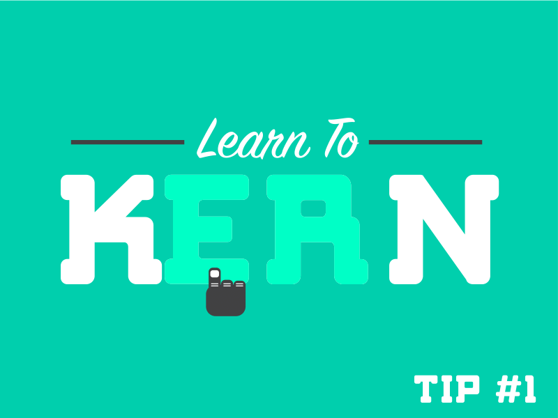 Typo Tips #1 Learn To Kern font kern kerning slab serif tips typeface typography