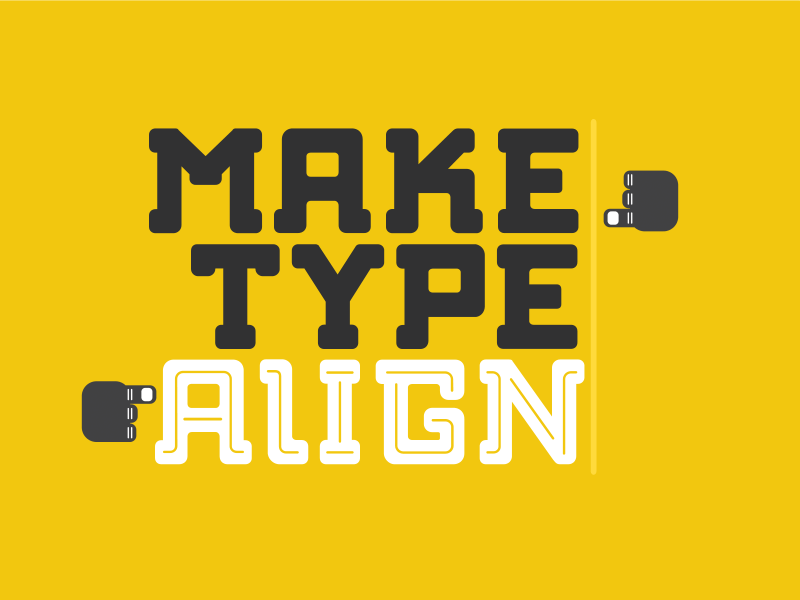 Typo Tips #4 Make Type Align alignment bebop font sale slab serif typeface typography
