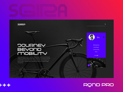 SGIRA Road Bikes | RQND Pro Case Study font rqndpro sanserif typeface typogaphy ui ux ui ux uiux user interface design userinterface web design website design