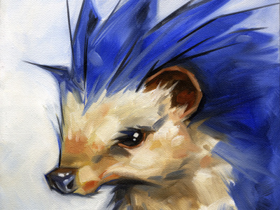 Sonic the Hedgehog Final canvas game genesis illustration oil painting sega sonic video