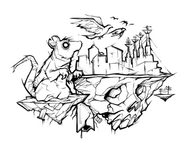 about to go get this tattoo... bird city ink pen rat skull tattoo