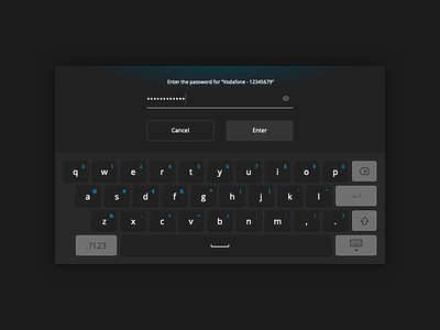 3D printer - touch keyboard input 3d printer dark mode dark ui design input interface keyboard password ui user experience user interface ux