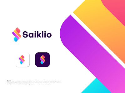 Modern branding logo design for Saiklio abstract app best logo designer brand identity brand identity designer branding colorful design gradient logo letter logo letter mark logo logo branding logo designer marakibkhan modern s logo s s logo trending typo