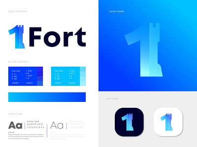 Branding Logo Design Concept 1FORT