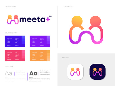 Modern Branding logo design | M letter logo abstract app brand identity branding concept creative logo dating dating app gradient letter design letter logo logo designer logo mark logotype m m letter m mark marketing modern sale logo